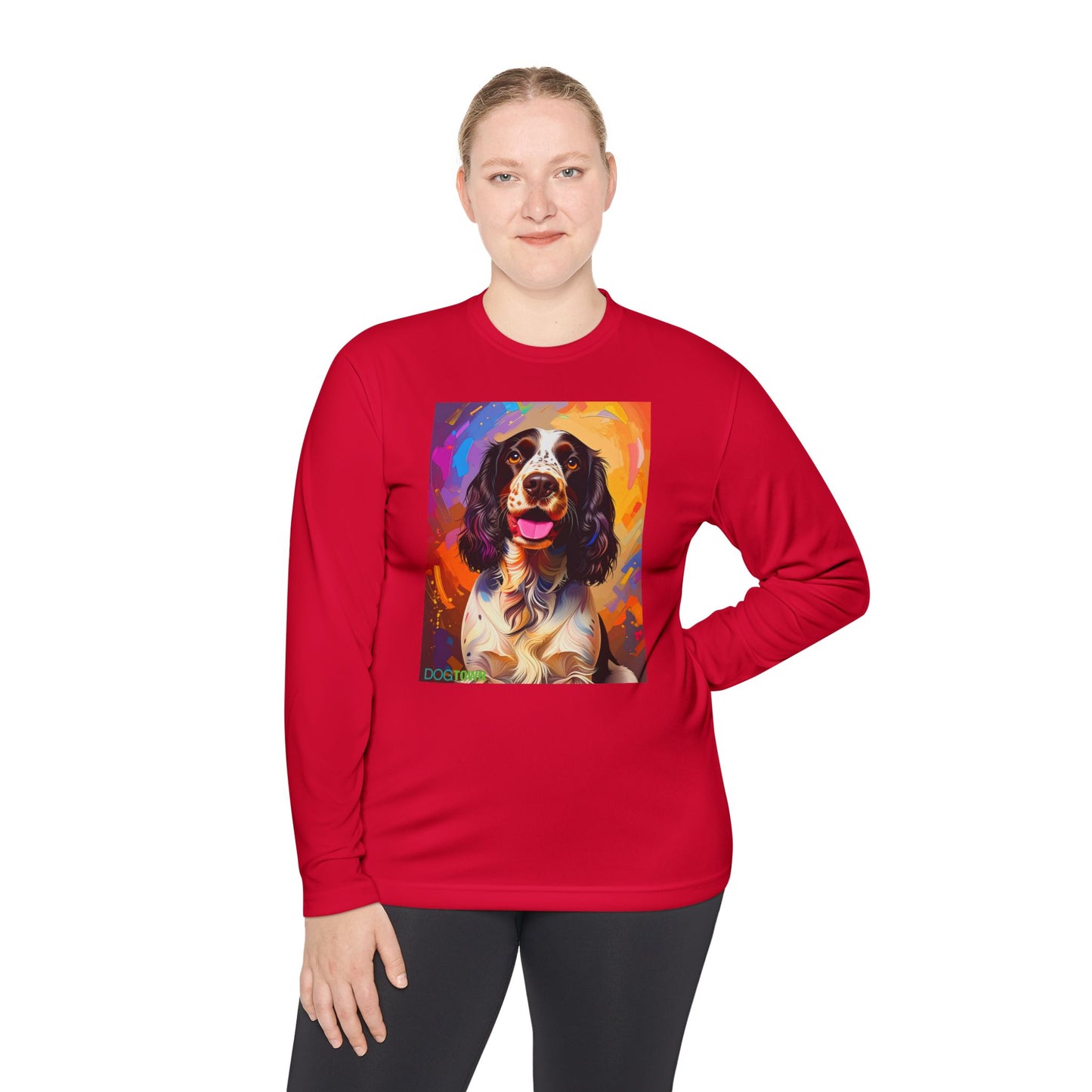 Pup Art Canvas Sport Long Sleeve Tee (English Springer Spaniel - 3)