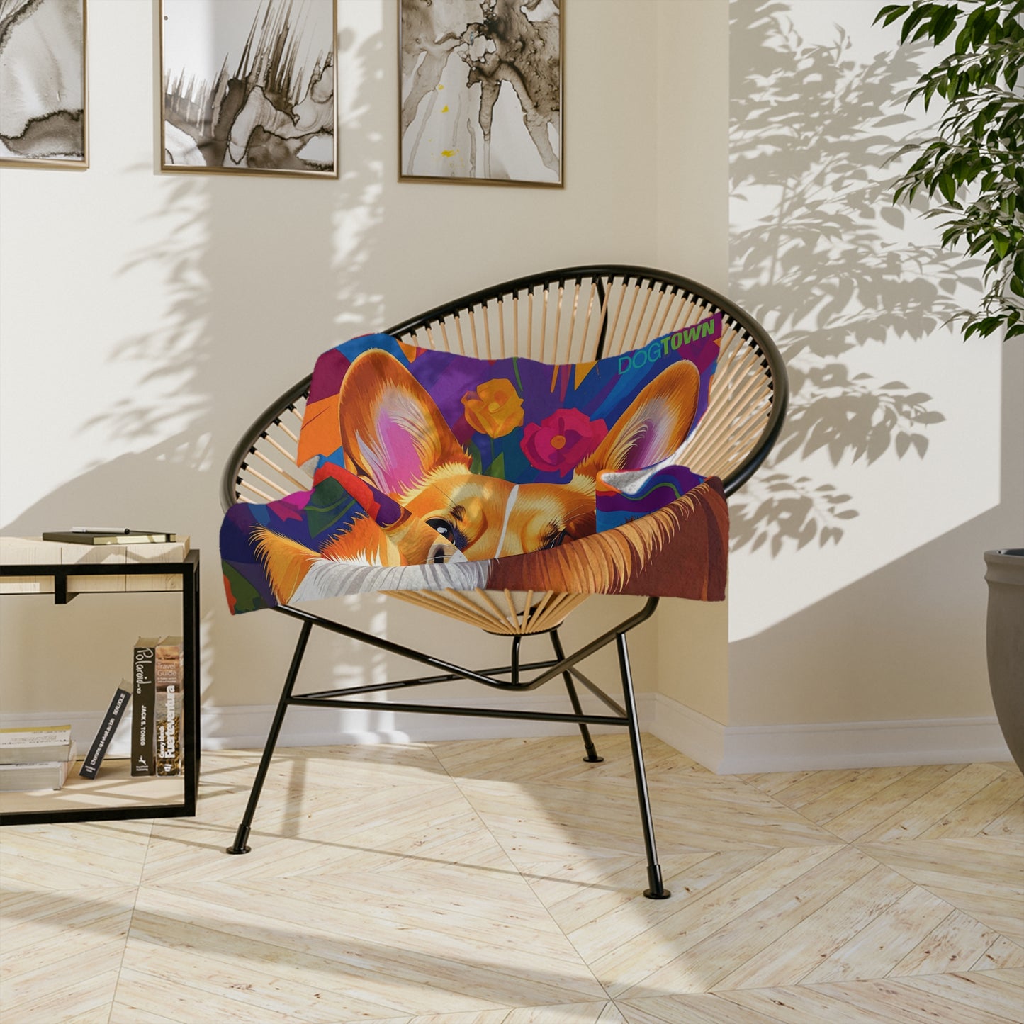 Dogtown Corgi Soft Microfiber Blanket