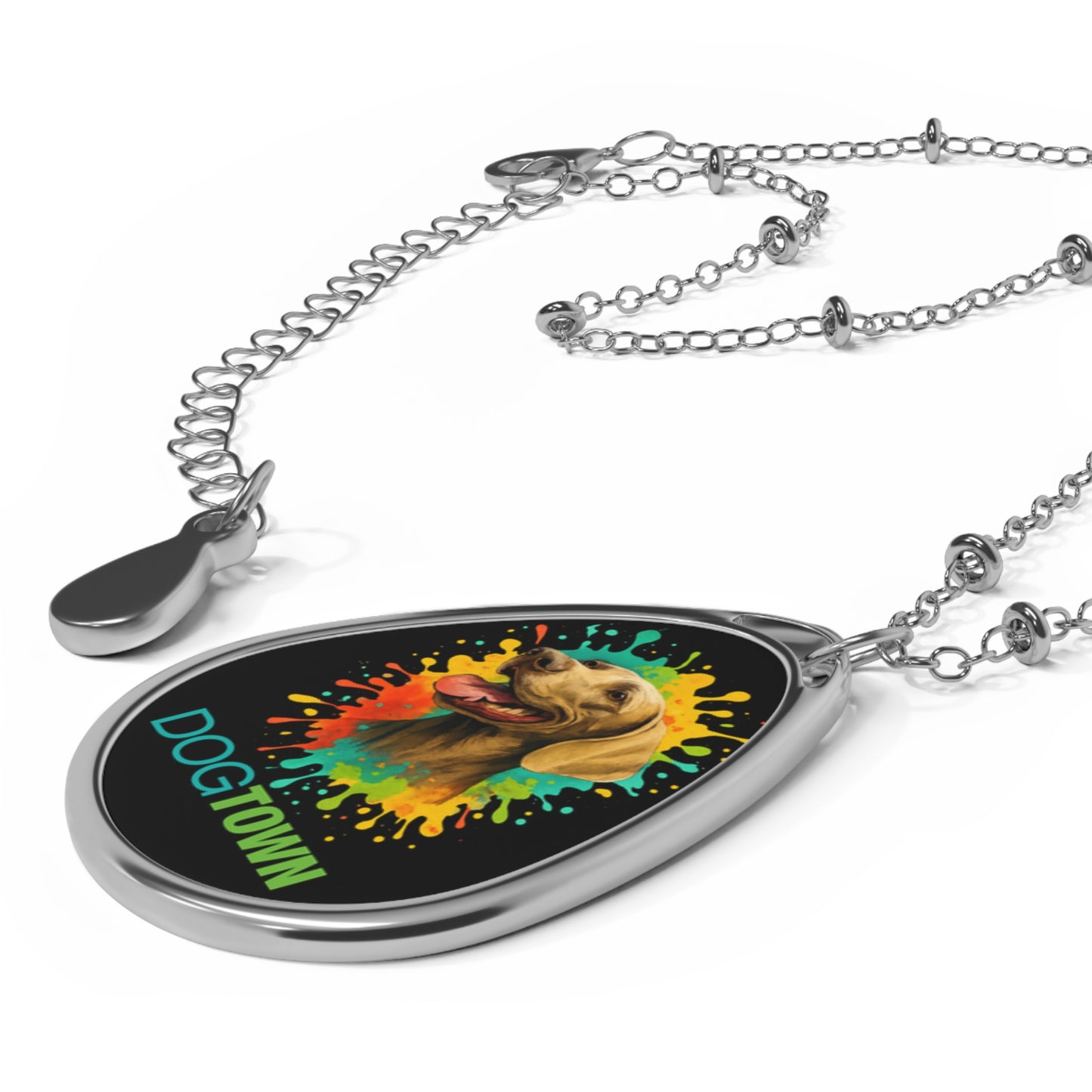 Dogtown Oval Necklace - Weimaraner