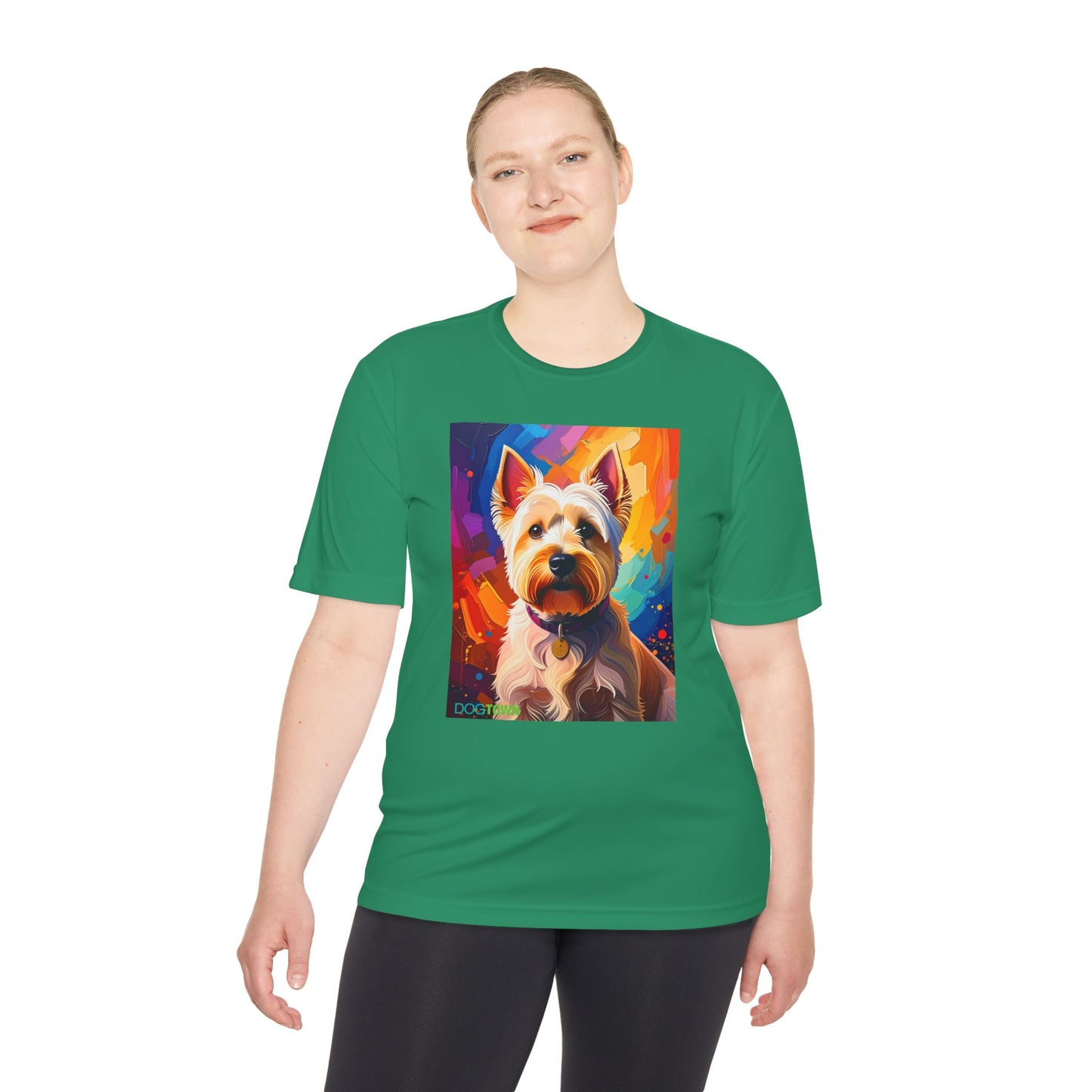 Pup Art Canvas Unisex Moisture Wicking Tee (West Highland White Terrier (Westie))