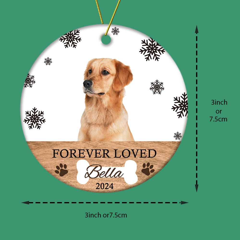 Personalized Memorial Dog Ornament Christmas Photo Ornament Christmas Gift for Pet Lovers