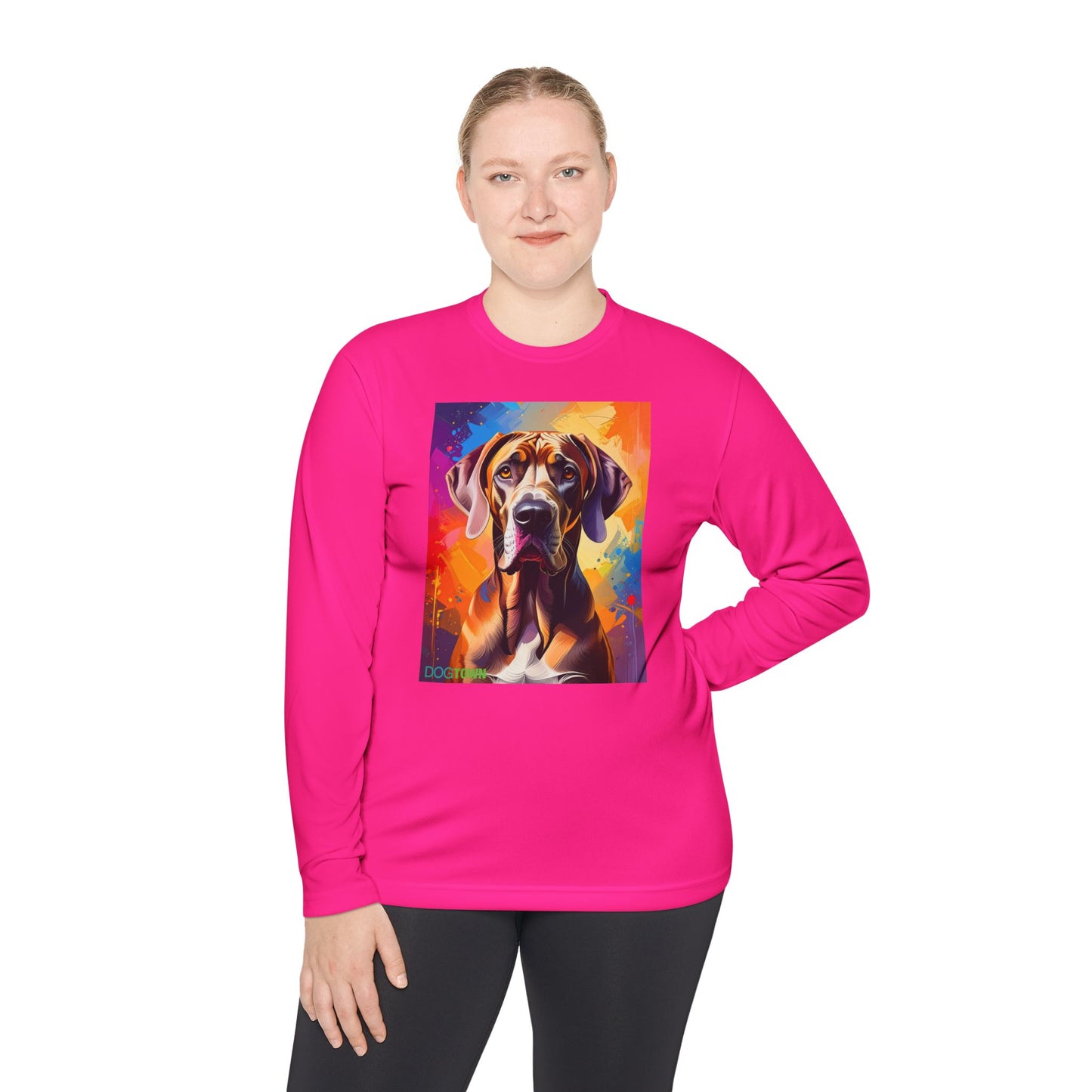 Pup Art Canvas Sport Long Sleeve Tee (Great Dane)