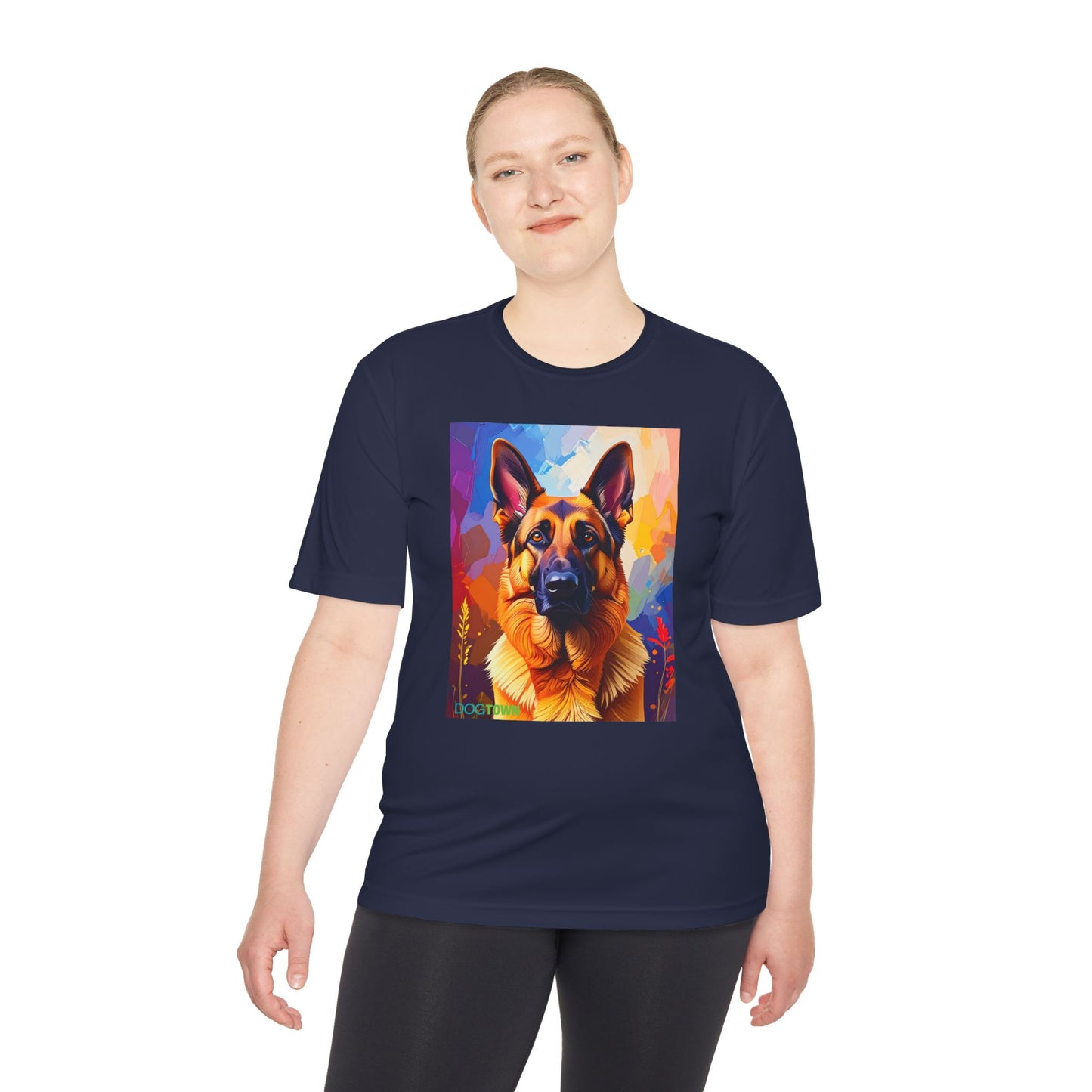 Pup Art Canvas Unisex Moisture Wicking Tee (German Shepherd)