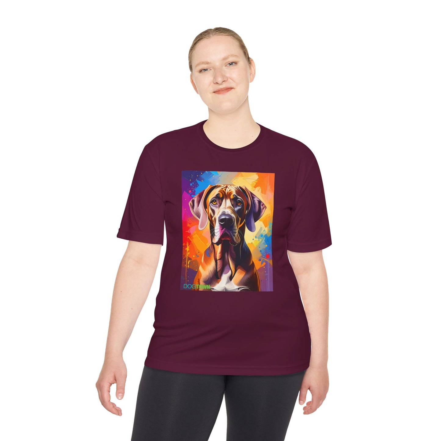 Pup Art Canvas Unisex Moisture Wicking Tee (Great Dane)