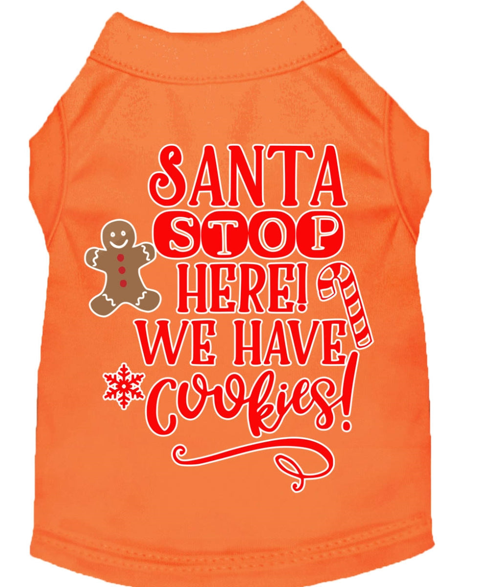 Santa, We Have Cookies Screen Print Dog Sh