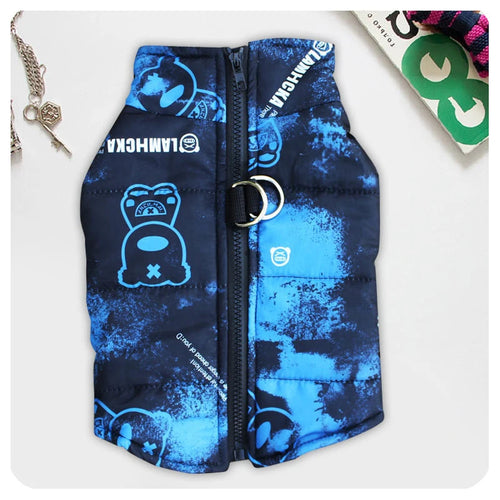 Fashion Big Dog Waterproof Jacket Autumn Winter Pet Coat with Traction