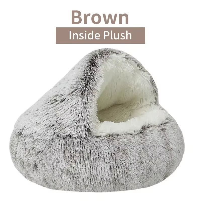 Soft Plush Pet Bed Nest with Cover