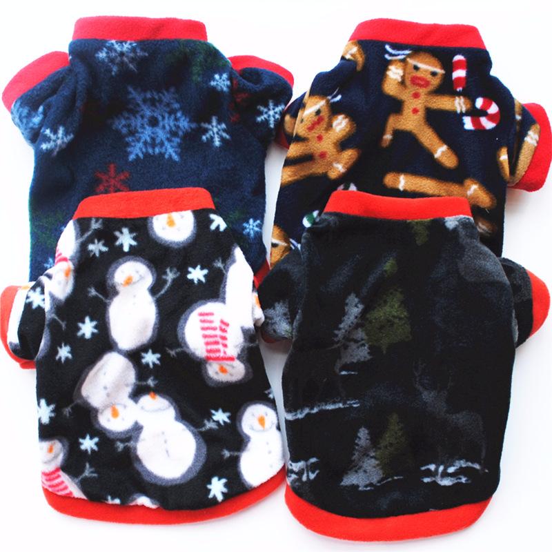 Winter warm pet dog jackets for chiristmas classic pattern dog hoodies