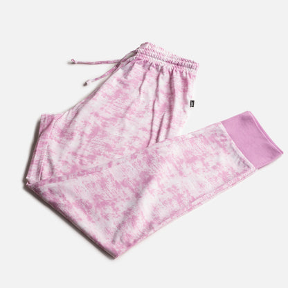 💖 Pink Tie-Dye Matching Human Pajama Joggers – Cozy & Stylish