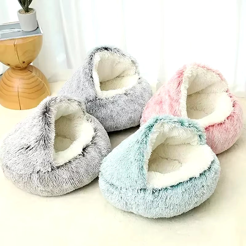 Soft Plush Pet Bed Nest with Cover