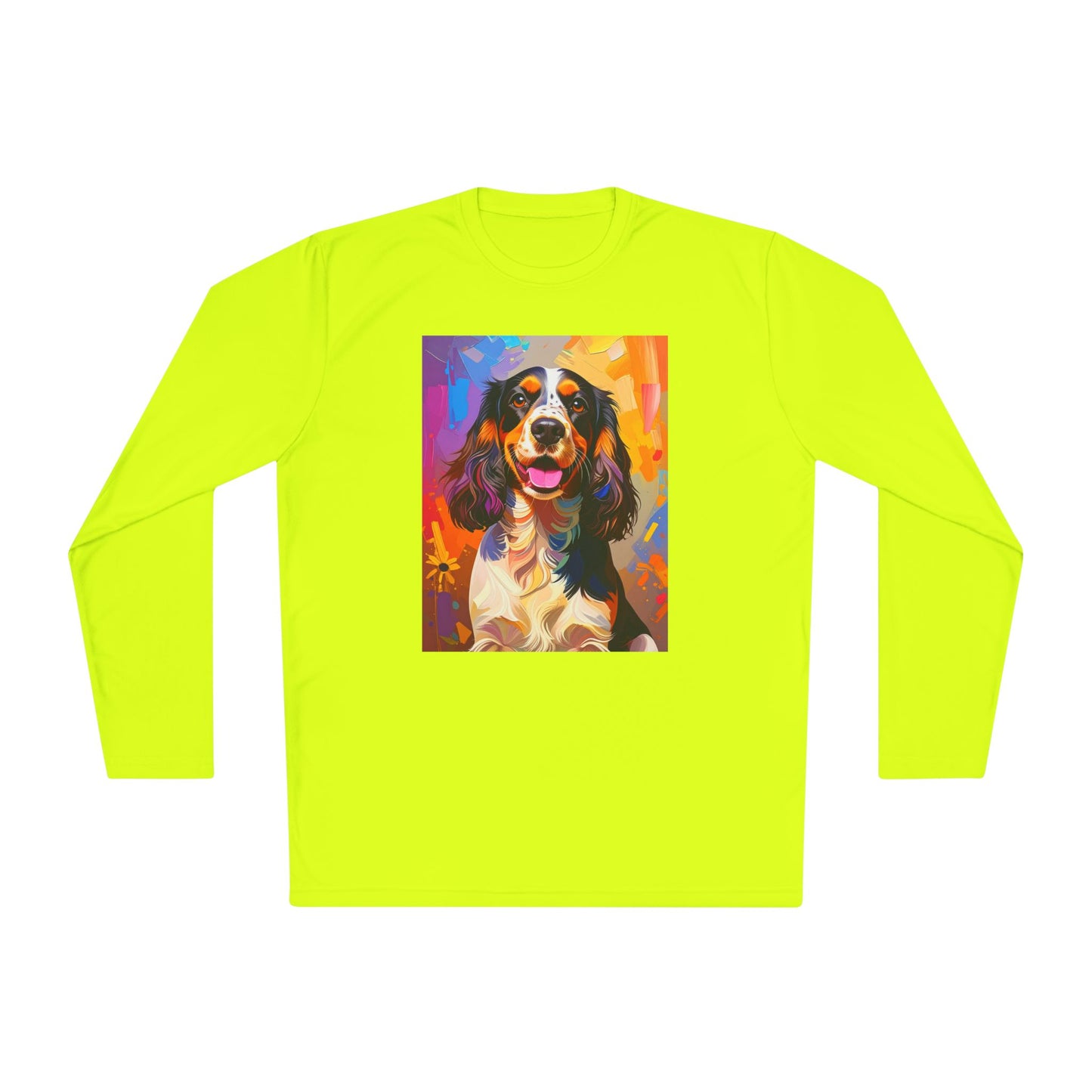 Pup Art Canvas Sport Long Sleeve Tee (English Springer Spaniel - 1)