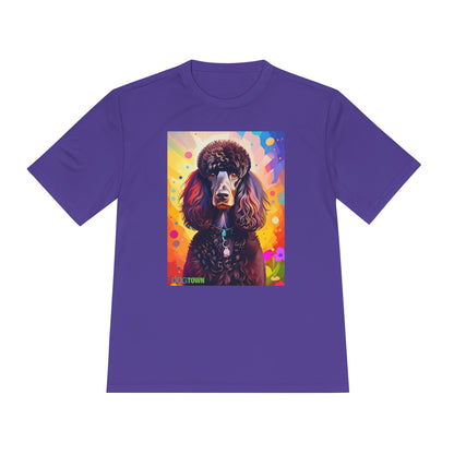 Pup Art Canvas Unisex Moisture Wicking Tee (Poodle Standard)