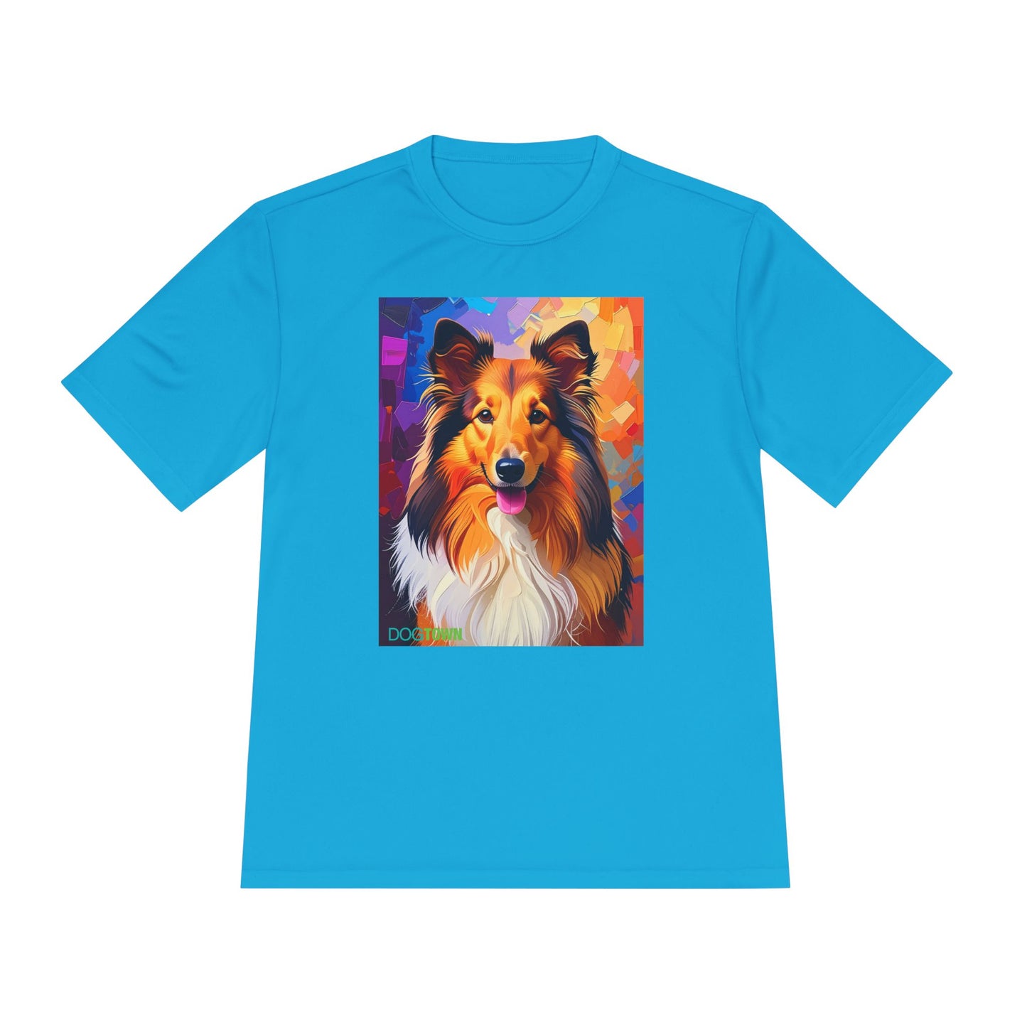 Pup Art Canvas Unisex Moisture Wicking Tee (Shetland Sheepdog (Sheltie))