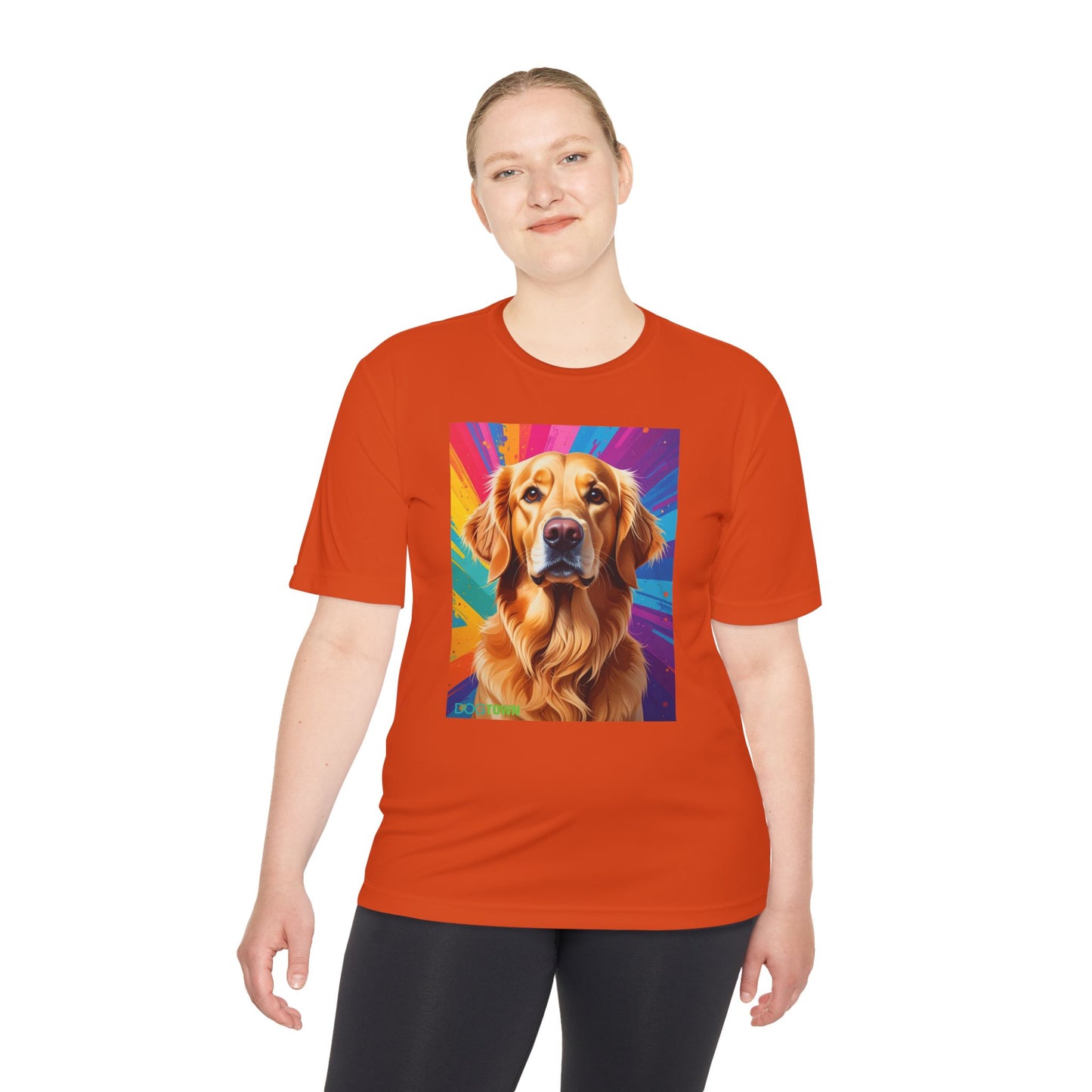 Pup Art Canvas Unisex Moisture Wicking Tee (Golden Retriever)