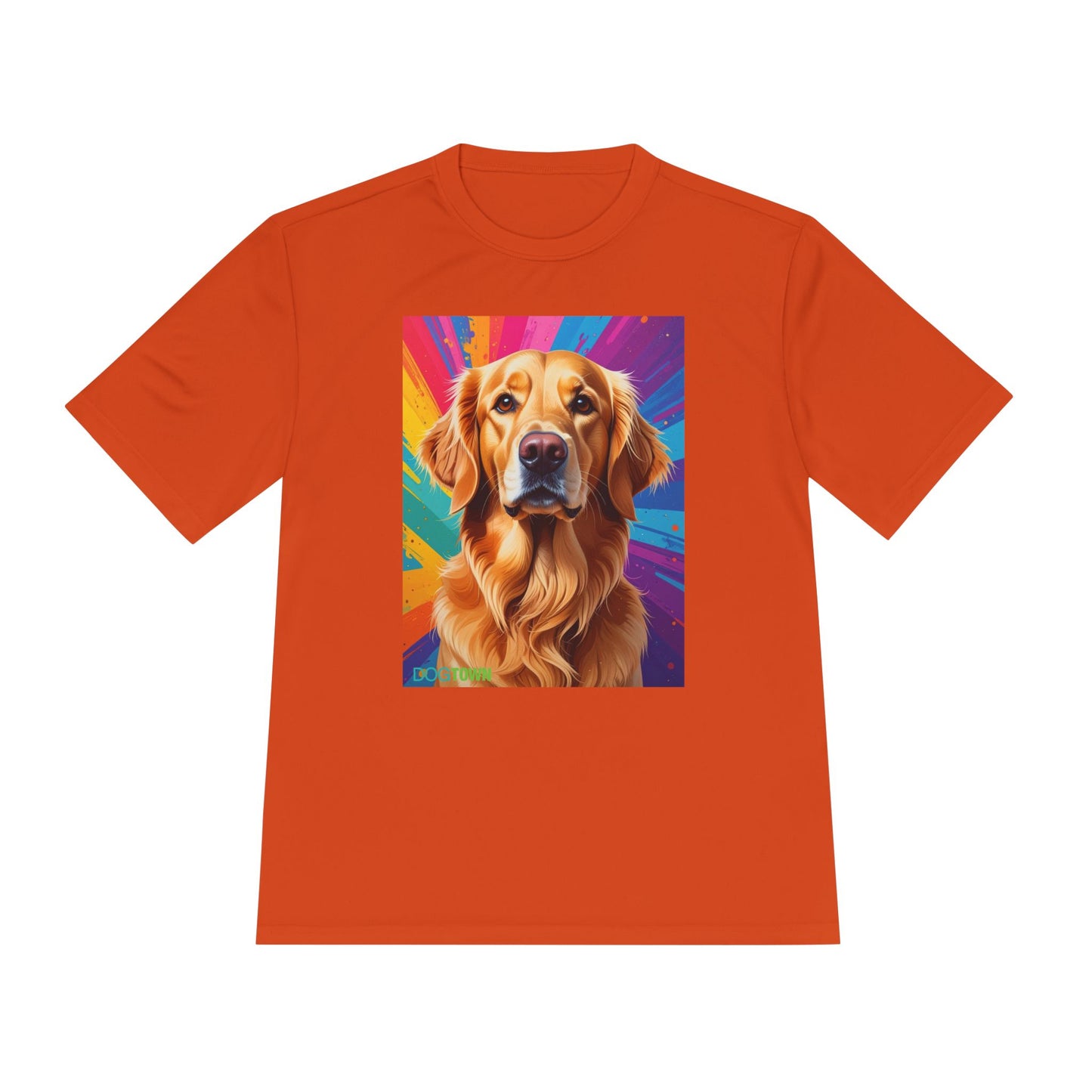 Pup Art Canvas Unisex Moisture Wicking Tee (Golden Retriever)