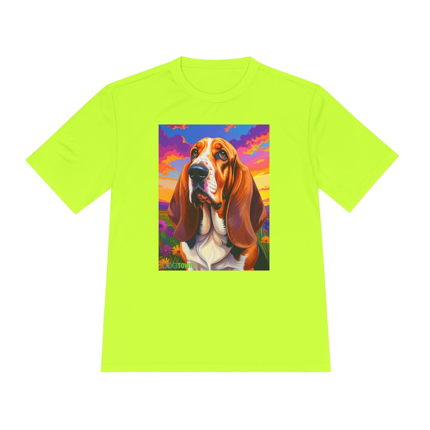 Pup Art Canvas Unisex Moisture Wicking Tee (Basset Hound)