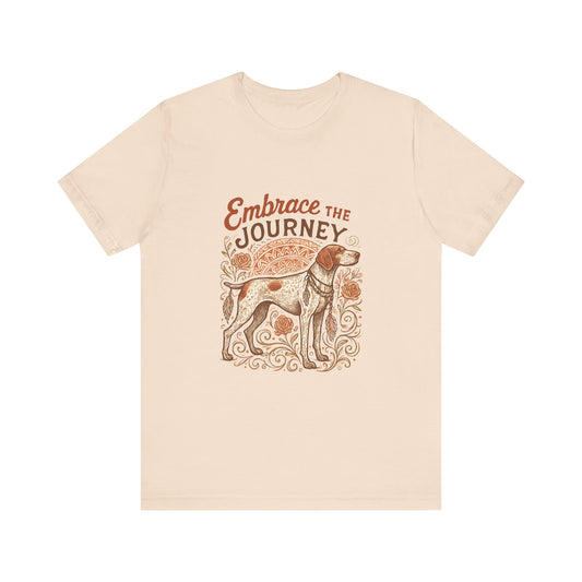 Dogtown Boho Revival "Embrace the Journey" Unisex Jersey Short Sleeve Tee (German Shorthaired Pointer)
