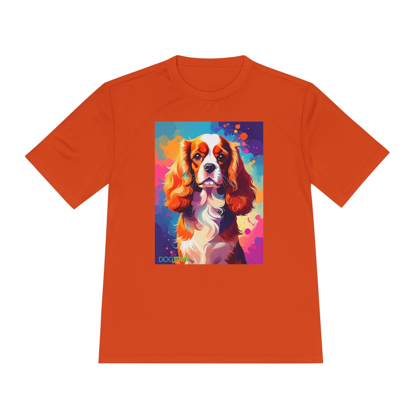 Pup Art Canvas Unisex Moisture Wicking Tee (Cavalier King Charles Spaniel)
