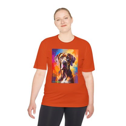 Pup Art Canvas Unisex Moisture Wicking Tee (Great Dane)