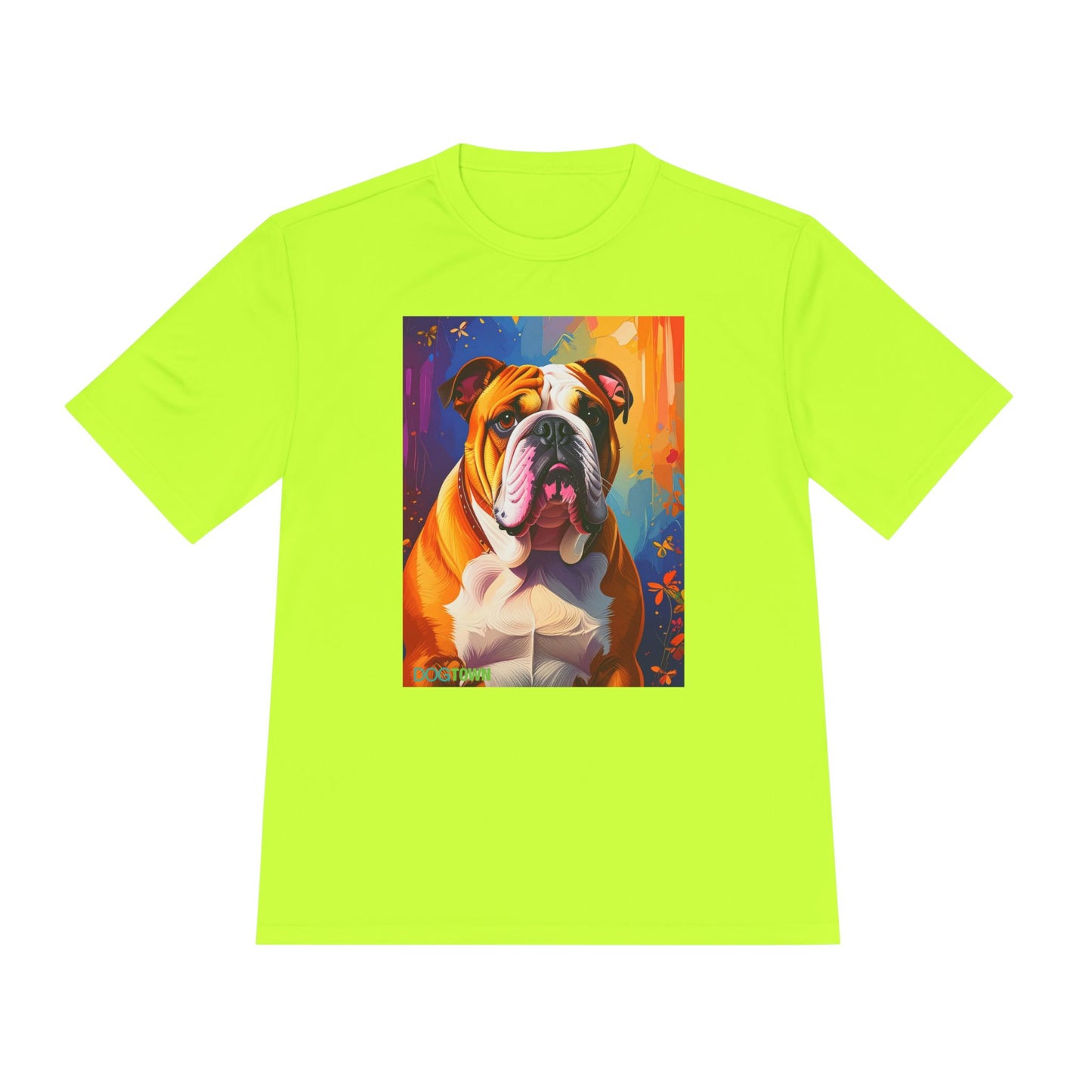Pup Art Canvas Unisex Moisture Wicking Tee (English Bulldog)