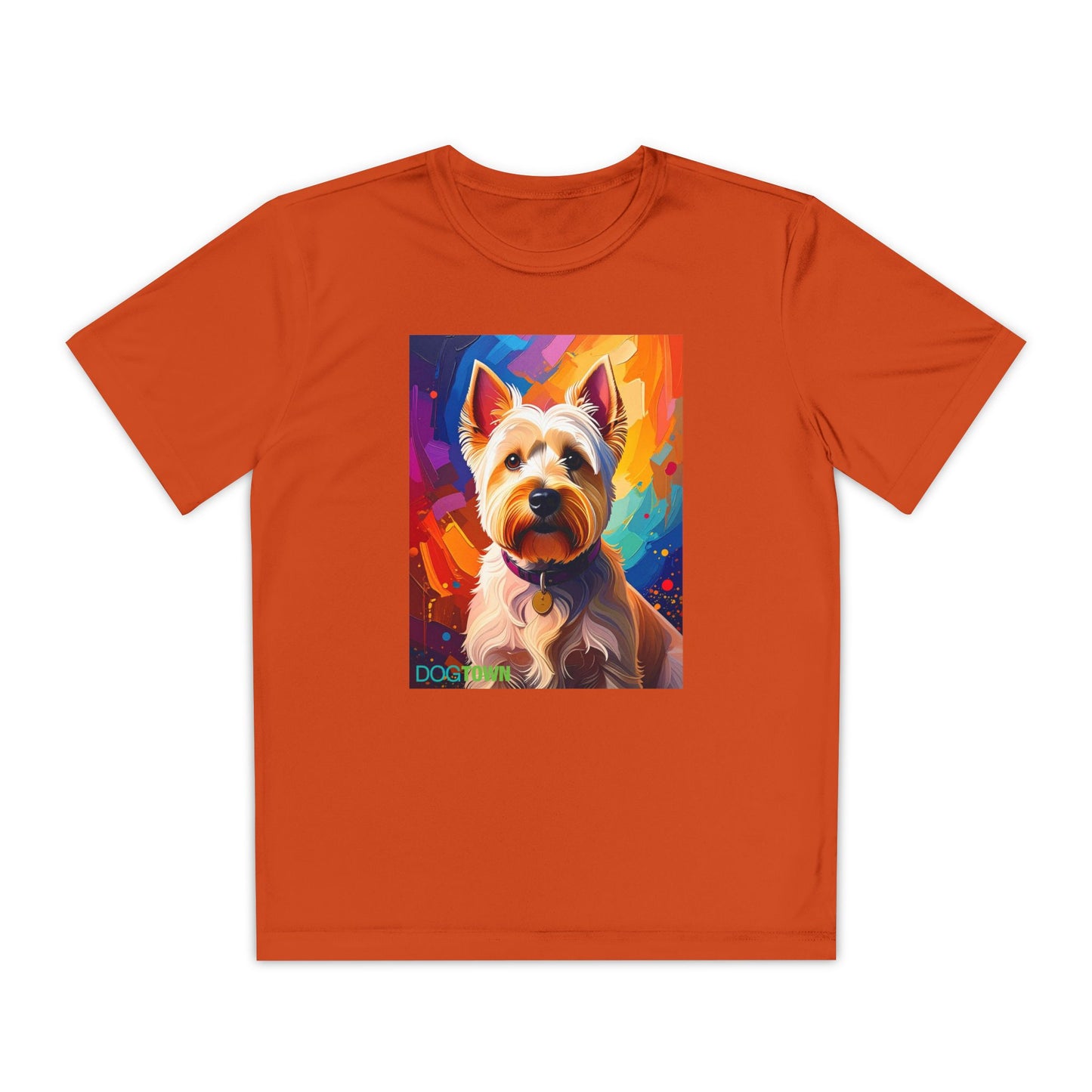 Pup Art Canvas - Kid's Sport Short Sleeve Tee (West Highland White Terrier)