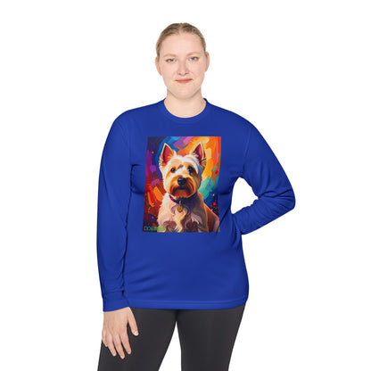 Pup Art Canvas Sport Long Sleeve Tee (West Highland White Terrier (Westie))