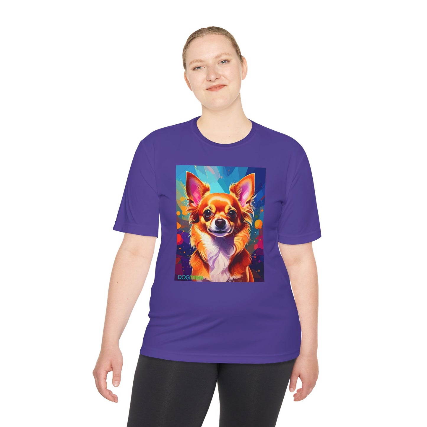 Pup Art Canvas Unisex Moisture Wicking Tee (Chihuahua)