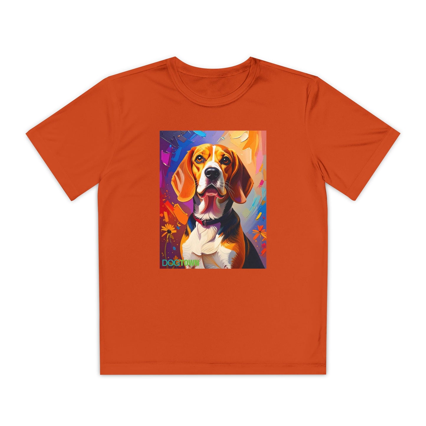 Pup Art Canvas - Kid's Sport Short Sleeve Tee (Beagle)