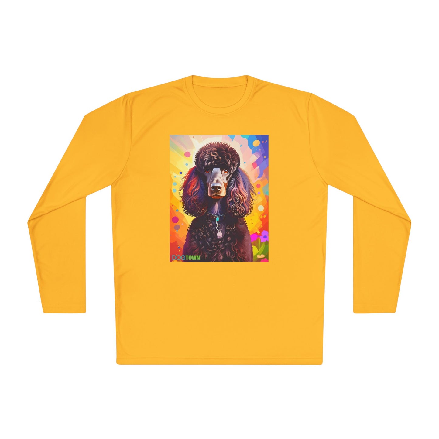 Pup Art Canvas Sport Long Sleeve Tee (Poodle Standard)