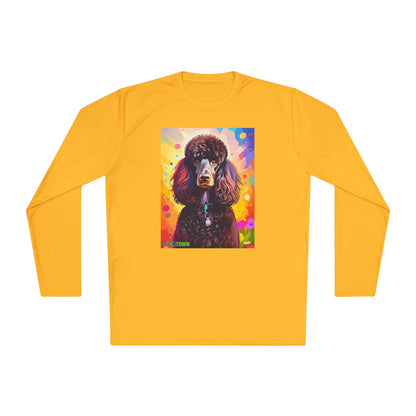 Pup Art Canvas Sport Long Sleeve Tee (Poodle Standard)