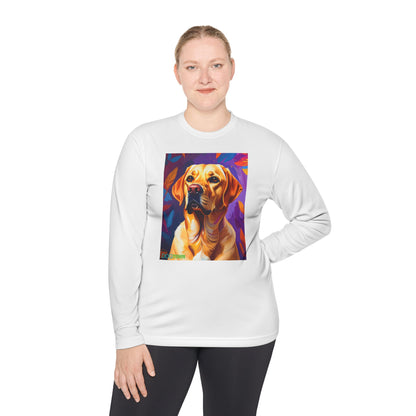 Pup Art Canvas Sport Long Sleeve Tee (Yellow Lab)
