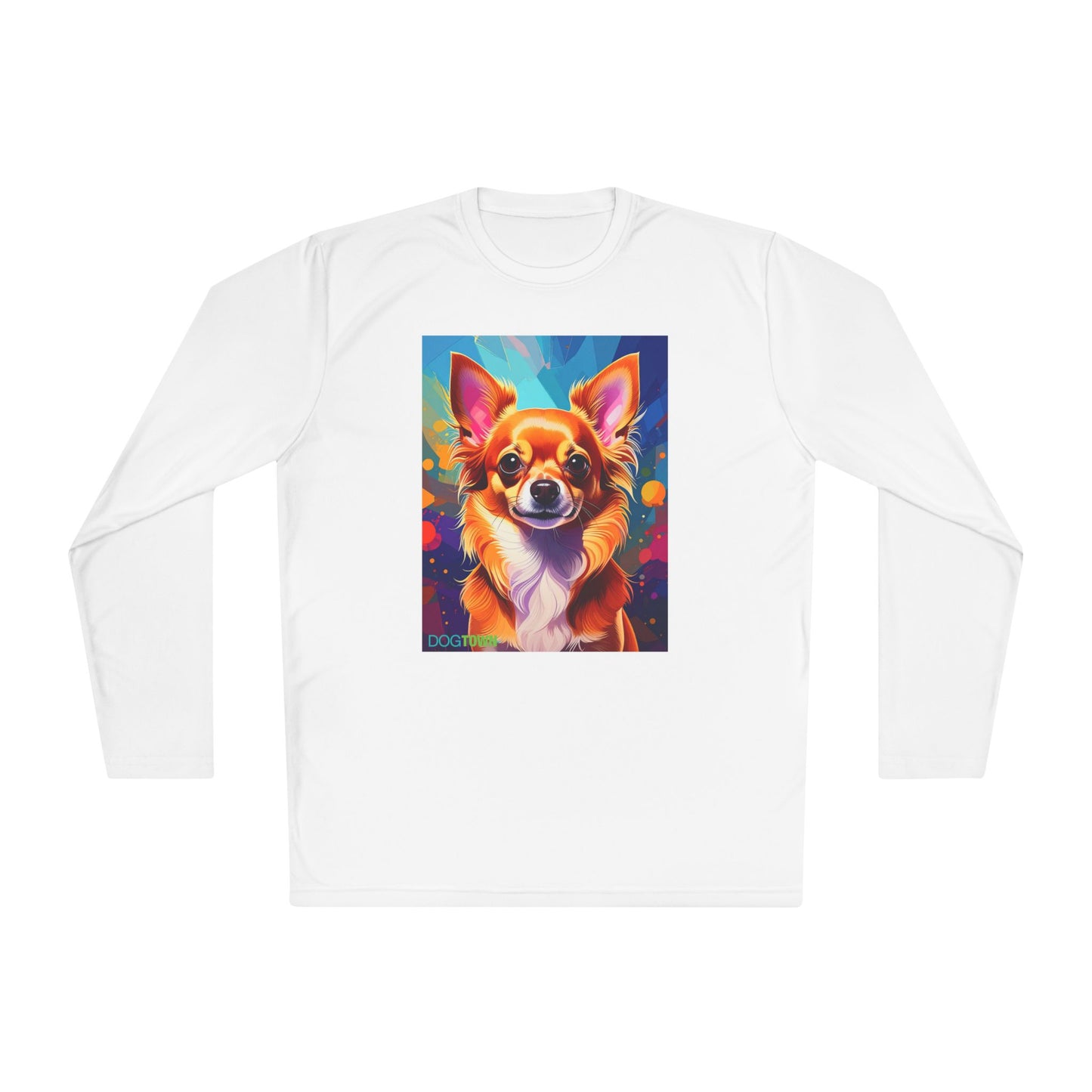Pup Art Canvas Sport Long Sleeve Tee (Chihuahua)