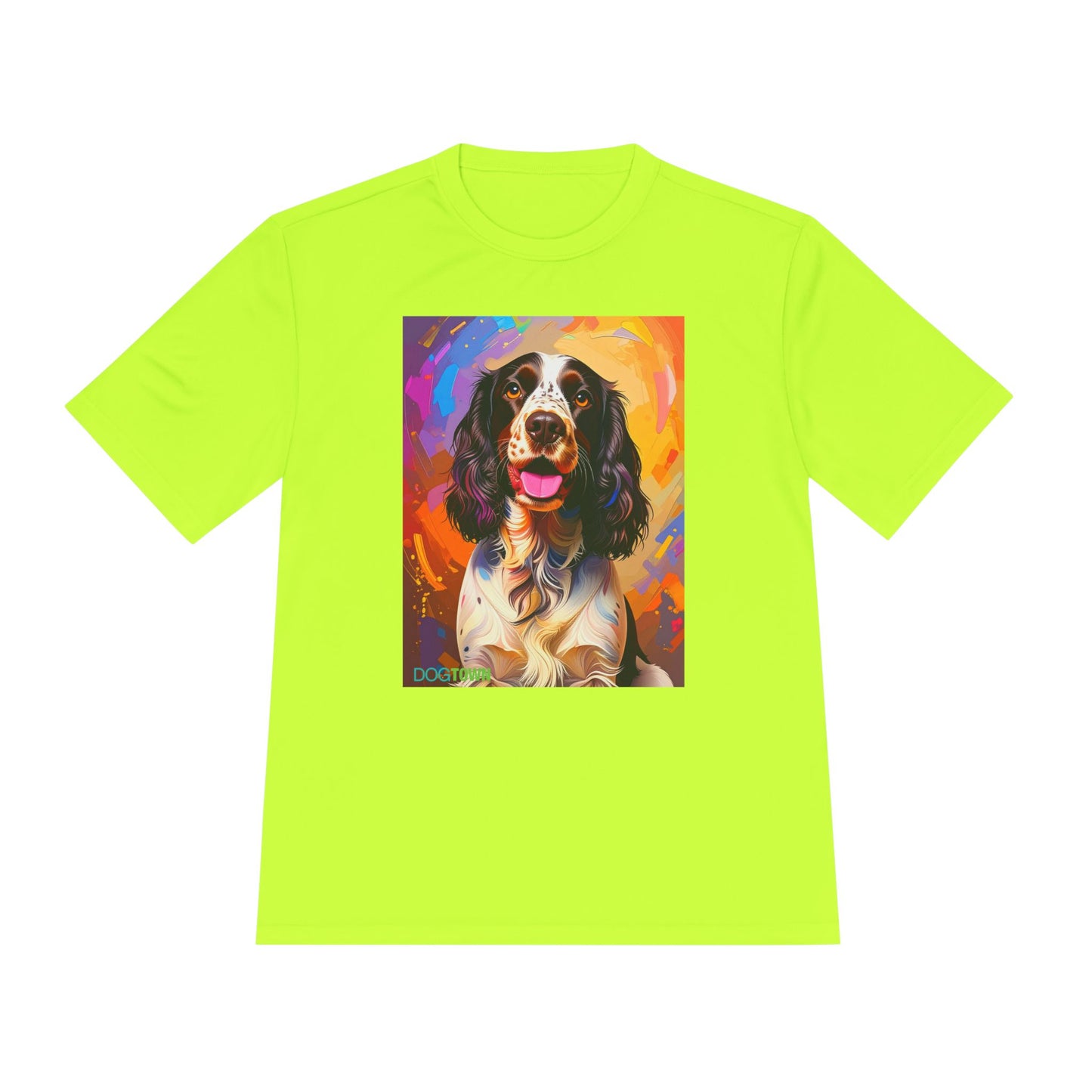Pup Art Canvas Unisex Moisture Wicking Tee (English Springer Spaniel - 3)
