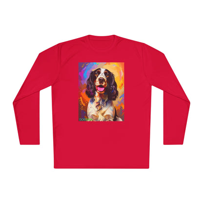 Pup Art Canvas Sport Long Sleeve Tee (English Springer Spaniel - 3)