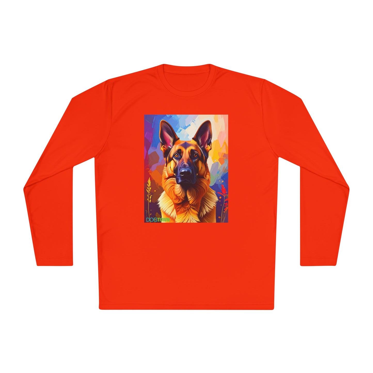 Pup Art Canvas Sport Long Sleeve Tee (German Shepherd)