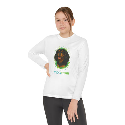 2025 Breed Collection - Kid's Polyester Thin Long Sleeve Tee - Black and Tan Cavalier King Charles Spaniel