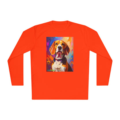 Pup Art Canvas Sport Long Sleeve Tee (Beagle)
