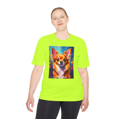 Pup Art Canvas Unisex Moisture Wicking Tee (Chihuahua)