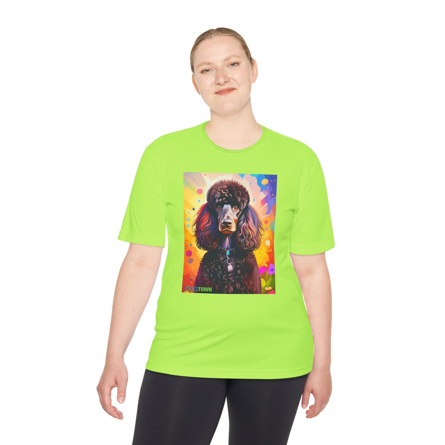 Pup Art Canvas Unisex Moisture Wicking Tee (Poodle Standard)