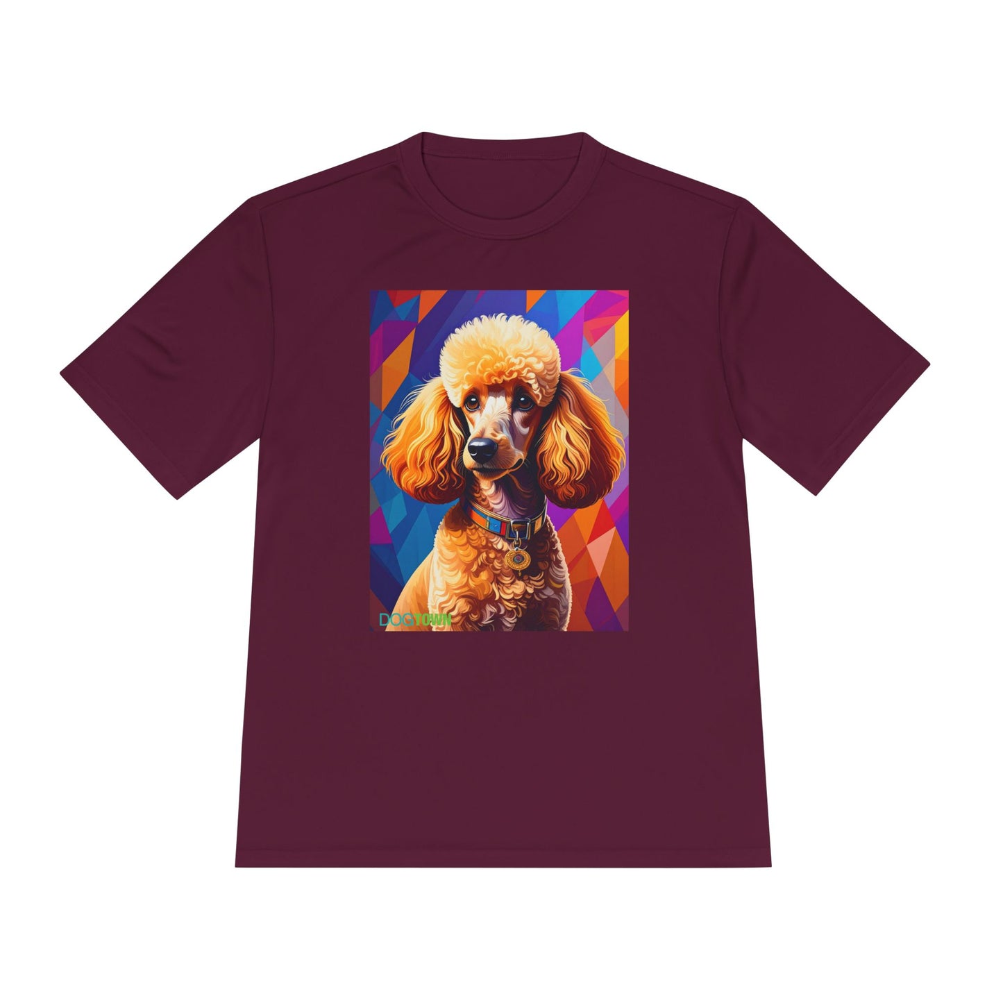 Pup Art Canvas Unisex Moisture Wicking Tee (Mini Poodle)