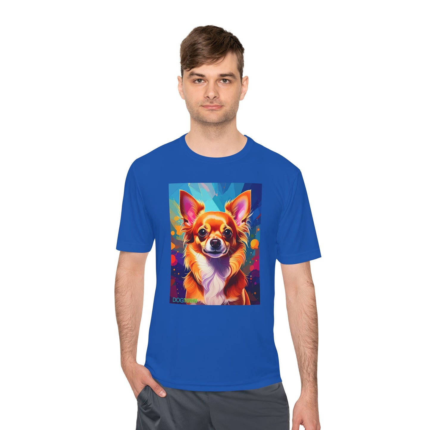 Pup Art Canvas Unisex Moisture Wicking Tee (Chihuahua)