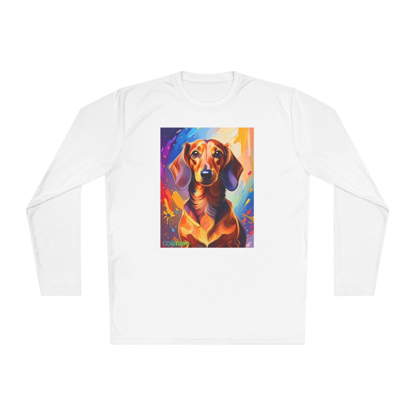 Pup Art Canvas Sport Long Sleeve Tee (Dachshund)