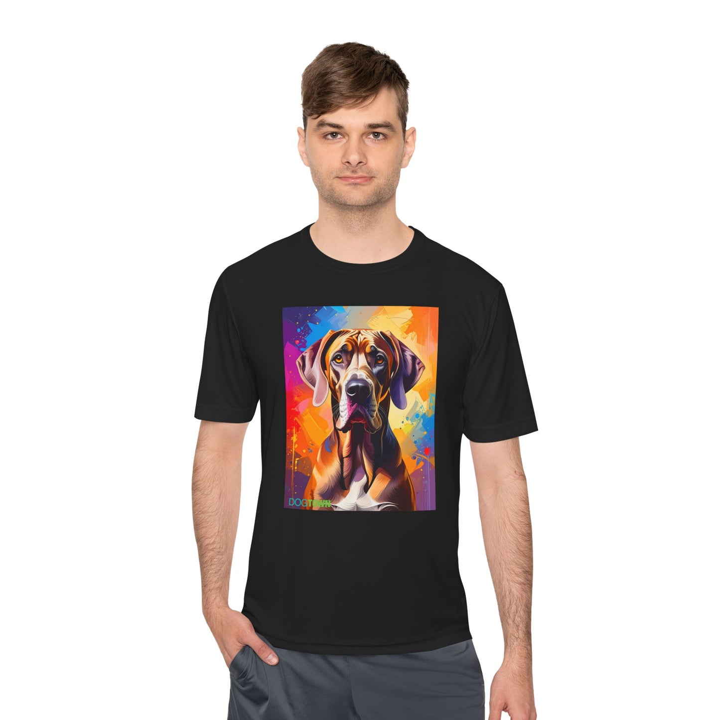 Pup Art Canvas Unisex Moisture Wicking Tee (Great Dane)
