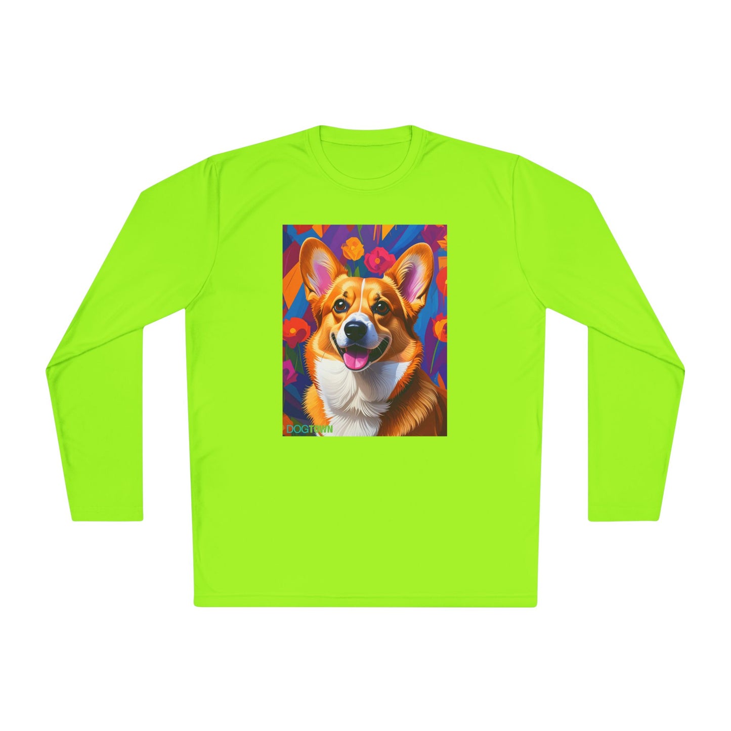 Pup Art Canvas Sport Long Sleeve Tee (Corgi)