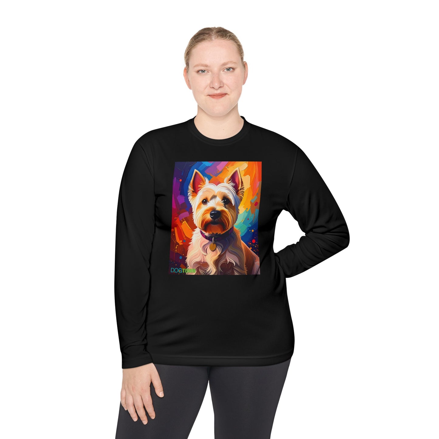 Pup Art Canvas Sport Long Sleeve Tee (West Highland White Terrier (Westie))