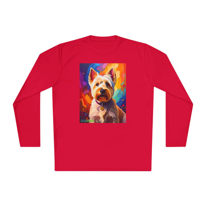 Pup Art Canvas Sport Long Sleeve Tee (West Highland White Terrier (Westie))