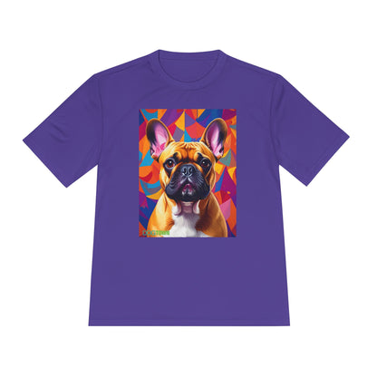 Pup Art Canvas Unisex Moisture Wicking Tee (French Bulldog)