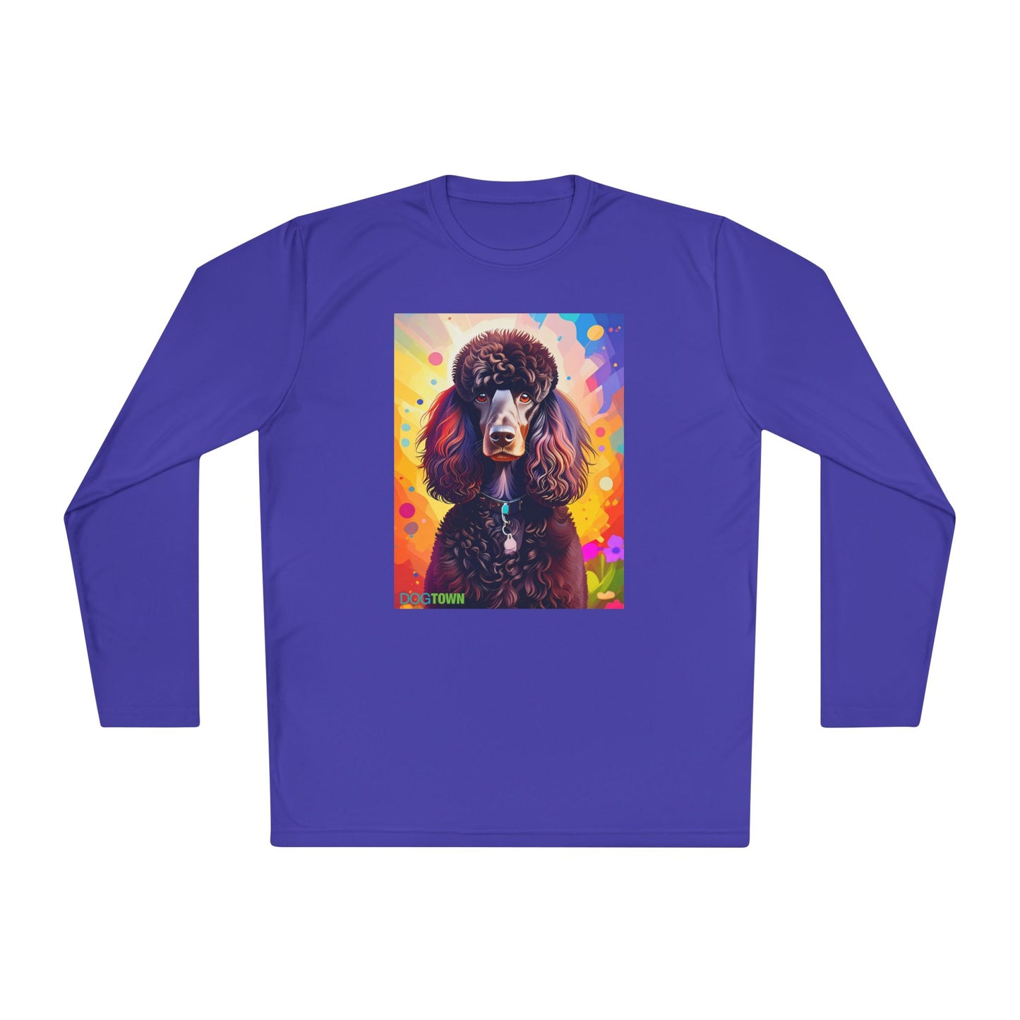 Pup Art Canvas Sport Long Sleeve Tee (Poodle Standard)