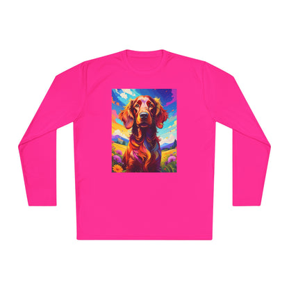 Pup Art Canvas Sport Long Sleeve Tee (Irish Setter)