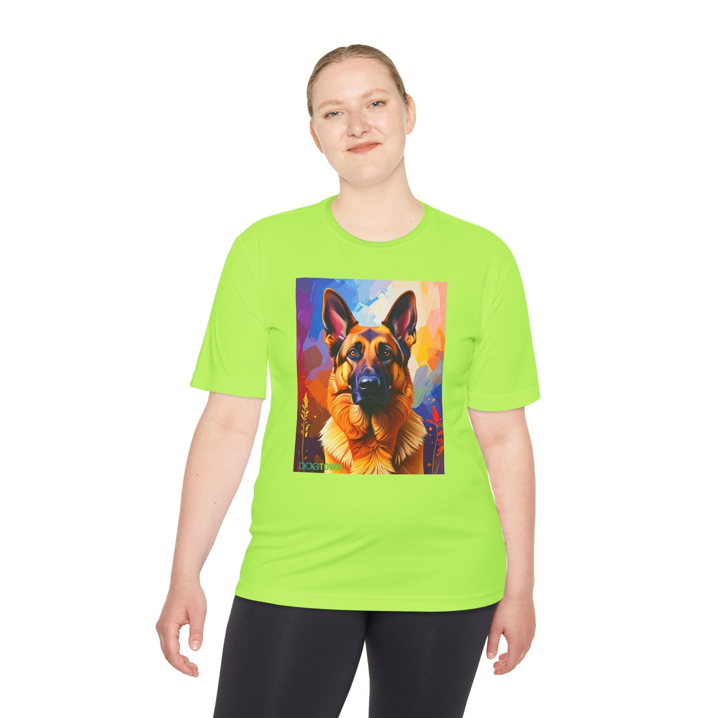 Pup Art Canvas Unisex Moisture Wicking Tee (German Shepherd)